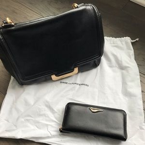 DVF bag and matching wallet